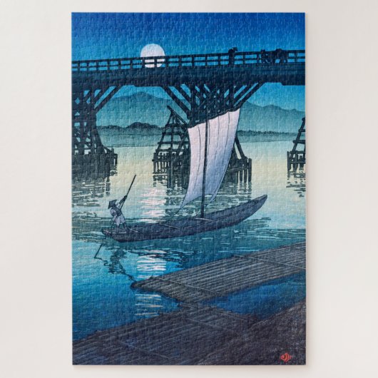 ukiyoe [hasui] C25 Asahi Bridge, Ojiya Legpuzzel (Verticaal)