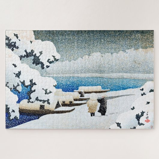 ukiyoe [hasui] C27 Amanohashidate in Sneeuw Legpuzzel (Horizontaal)