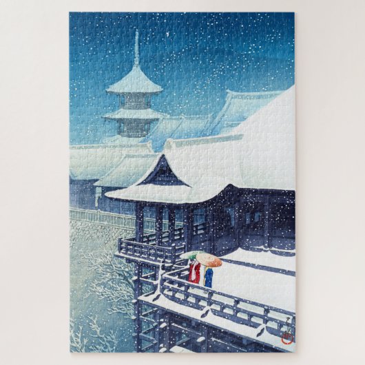 ukiyoe - hasui - m07 - Spring Snow - Legpuzzel (Verticaal)