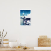 ukiyoe - hasui - m07 - Spring Snow - Poster (Keuken)