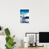 ukiyoe - hasui - m07 - Spring Snow - Poster (Thuiskantoor)