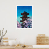 ukiyoe - hasui - m08 - Voorjaarsavond - Poster (Keuken)