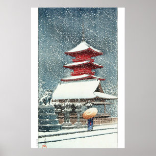 ukiyoe - hasui - m10 - Toshogu-heiligdom, Ueno - Poster