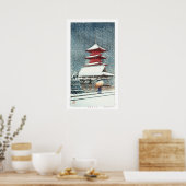 ukiyoe - hasui - m10 - Toshogu Shrine, Ueno - Poster (Keuken)