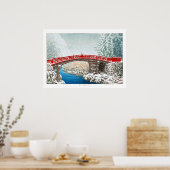 ukiyoe - hasui - m12 - sneeuw op de Shinkyo Bridge Poster (Keuken)