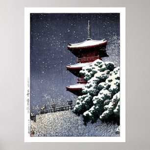 ukiyoe Hasui n06 Yasugi Kiyomizutempel Poster