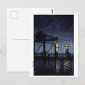 ukiyoe hasui n13 Shin Ohashi Bridge Briefkaart (Voorkant / Achterkant)