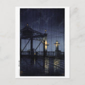 ukiyoe hasui n13 Shin Ohashi Bridge Briefkaart (Voorkant)
