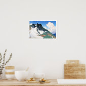 ukiyoe hasui n21 Mount Asahi seen from ... Poster (Keuken)