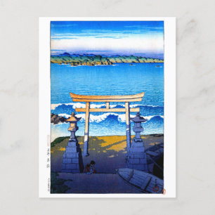 ukiyoe hasui n23 Futomi, Boso Province Briefkaart