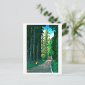 ukiyoe hasui No57 Historic Nikkō Highway Briefkaart (Staand voorkant)