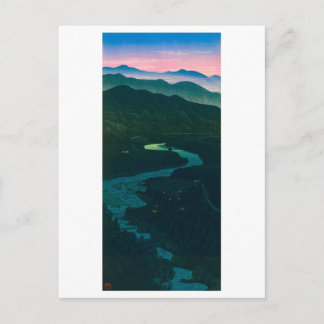 ukiyoe hasui No58 Etchu’s Ioritani Pass Briefkaart