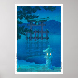 ukiyoe - hasui - No.10 Sterrennacht (Miyagima) - Poster
