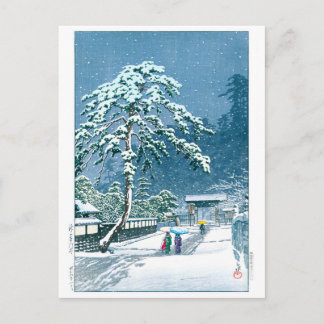 ukiyoe - hasui - No.12 The Hommonji Temple, Ikegam Briefkaart