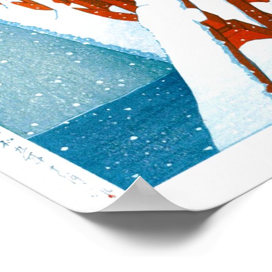 ukiyoe - hasui - No.24 Yakumo Bridge the Nagata .. Poster (Hoek)