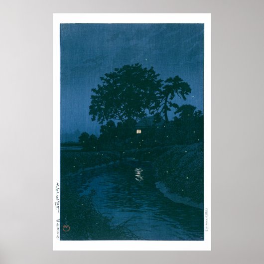 ukiyoe - hasui - No.45 Minuma River in Omiya - Poster (Voorkant)