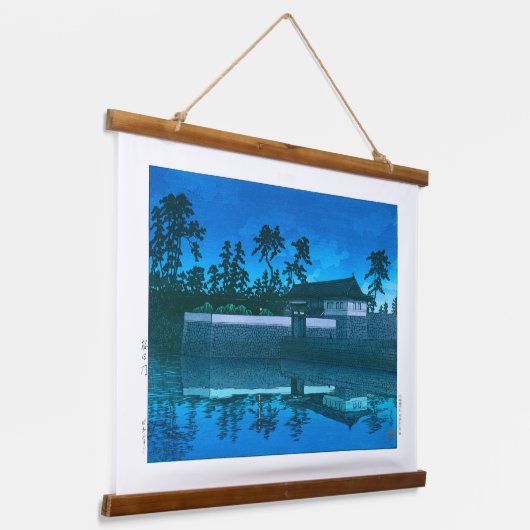 ukiyoe - hasui - No.5 Sakurada Gate - Hangend Wandkleed (Gebogen)