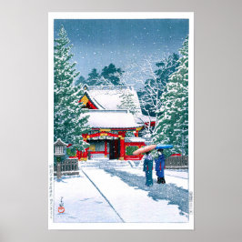 ukiyoe - hasui - Nr.22 Heilige Grond in de Sneeuw  Poster