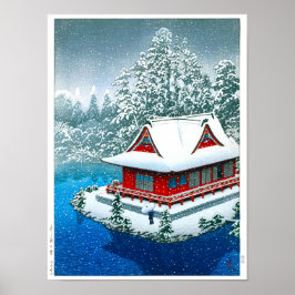 ukiyoe - Hasui - Nr.26 Sneeuw in het Inokashira Pa Poster
