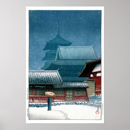 ukiyoe - hasui - nr.31 Tennoji-tempel in Osaka - Poster