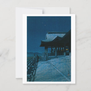 ukiyoe Hasui nr 51 Kiyomizu-tempel, Kyoto Briefkaart