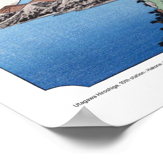 ukiyoe - Hiroshige - No.10 Hakone - Poster (Hoek)