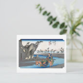 ukiyoe Hiroshige No.17 Okitsu  Briefkaart (Staand voorkant)