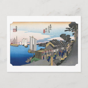 ukiyoe Hiroshige Nr.01 Shinagawa Briefkaart