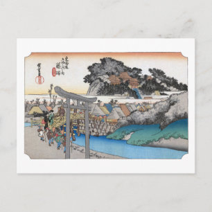 ukiyoe Hiroshige Nr.06 Fujisawa Briefkaart