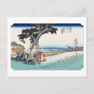 ukiyoe Hiroshige Nr.27 Fukuroi Briefkaart