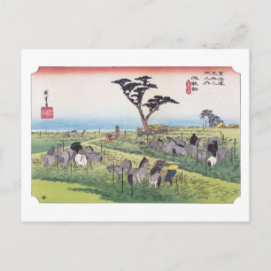 ukiyoe Hiroshige Nr.39 Chiryū Briefkaart