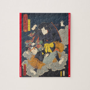 ukiyoe - Kikuchi Kazumaru - Japanse goochelaar - Legpuzzel