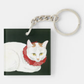 Ukiyoe [komei] 03 Witte kat Sleutelhanger (Achterkant)