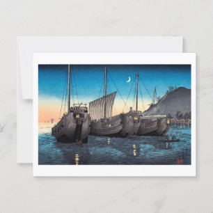 ukiyoe [komei] Schepen in de Baai van Inatori, Izu Briefkaart