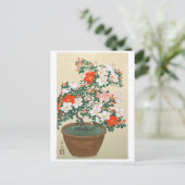 Ukiyoe [Koson] Azalea in Pot Briefkaart (Staand voorkant)