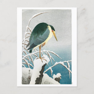 Ukiyoe [Koson] Black-crowned Night Heron ...Briefk Briefkaart