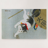 Ukiyoe [Koson] Kitten en Lantern Legpuzzel (Horizontaal)
