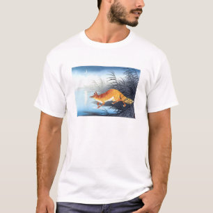 Ukiyoe [Koson] Vos bij het water bij maanlicht  T-shirt