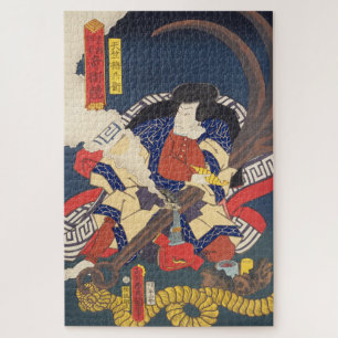 ukiyoe - Toyokuni - No.08 Tenjiku Tokubē - Legpuzzel