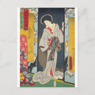 ukiyoe - Toyokuni - No.10 Ama Myōchin - Briefkaart