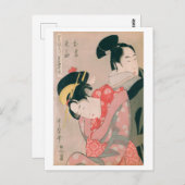Ukiyoe [Utamaro] schoonheden 005 Briefkaart (Voorkant / Achterkant)
