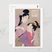 Ukiyoe [Utamaro] schoonheden 009 Briefkaart (Voorkant / Achterkant)