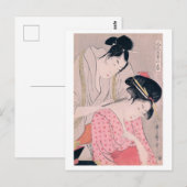 Ukiyoe [Utamaro] schoonheden 012 Briefkaart (Voorkant / Achterkant)