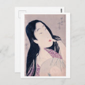 Ukiyoe [Utamaro] schoonheden 015 Briefkaart (Voorkant / Achterkant)