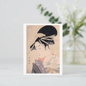 Ukiyoe [Utamaro] schoonheden 020 Briefkaart (Staand voorkant)