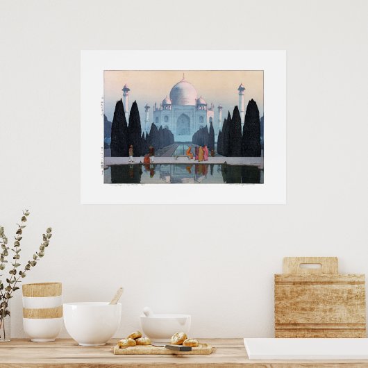 ukiyoe - Yoshida - 03 - Taj Mahal in Morning Mist Poster (Keuken)