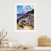 ukiyoe - Yoshida - 04 - Matterhorn - Poster (Keuken)
