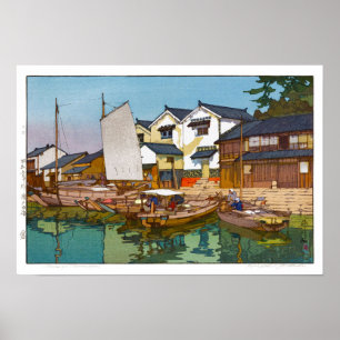 ukiyoe - Yoshida - 05 - Kura in Tomonoura - Poster