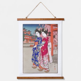 ukiyoe - Yoshida - 14 - Maiko - Hangend Wandkleed