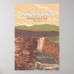 Ukkusiksalik Nationaal Park Canada Reizen Vintage Poster